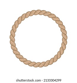 Circular rope frame vector illustration