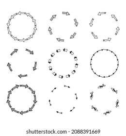 circular rotate arrows vector illustration