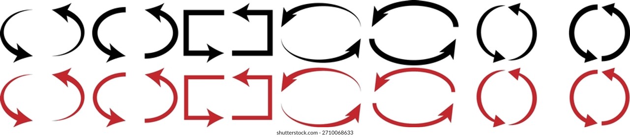 Iconos de flecha de rotación circular Colección