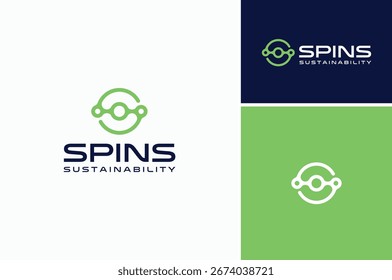 Circular Rotation Balance Initial Letter S Switch Swivel Spin Sync modern simple minimalist logo design