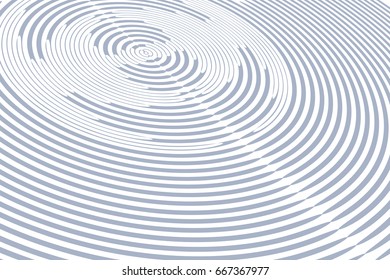 Circular rotation lines. Abstract blue geometric background. 