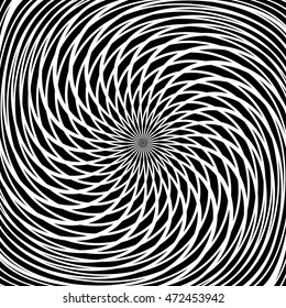 Circular rotation movement. Abstract textured background. Vector art.