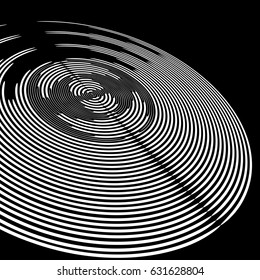 Rundlaufform. Abstrakter geometrischer Hintergrund. Vektorkunst.