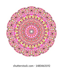Circular round floral ornament pattern mandala - ornamental ornate vector graphic design