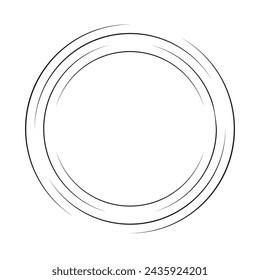 diseño circular de ilustración vectorial de logotipo de marco redondo