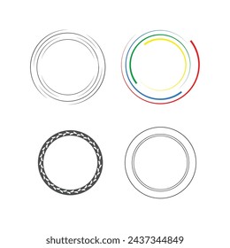 circular round frame logo vector illustration design