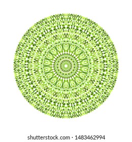 Circular round geometrical colorful gemstone pattern mandala - ornamental abstract vector graphic design