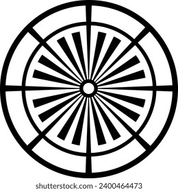 Rundförmige, runde Zierform. Design-Element.