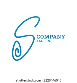 Diseño de logotipo de letras circulares S