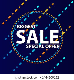 circular sale banner background vector image