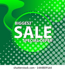 circular sale banner background vector image