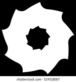 Circular saw blade. Abstract shape / symbol / icon for carpentry concepts