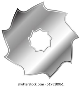 Circular saw blade. Abstract shape / symbol / icon for carpentry concepts