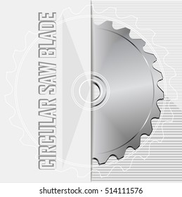 Circular saw blade. Cutting disk sign. Vector illustration. 