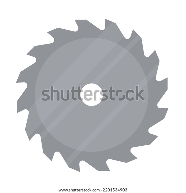 Circular Saw Blade Flat Vector Illustration Stock Vector (Royalty Free ...