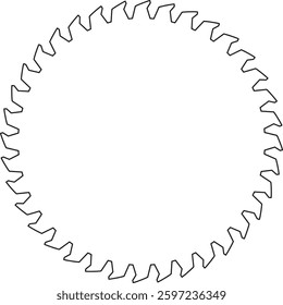 circular saw blade frame with copy space for text or design