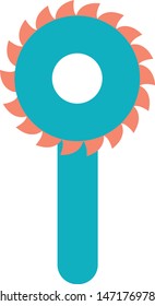 Circular saw blade icon illustration Wheel blade Vector isolated for web graphic