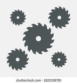 Circular saw blade icon quality vector illustration cut