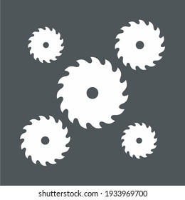 Circular saw blade icon quality vector illustration cut