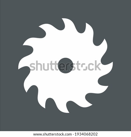 Circular saw blade icon quality vector illustration cut