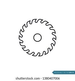 Circular Saw Blade Icon Vector Template Illustration Design