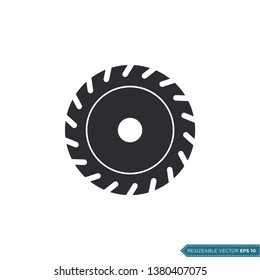 Circular Saw Blade Icon Vector Template