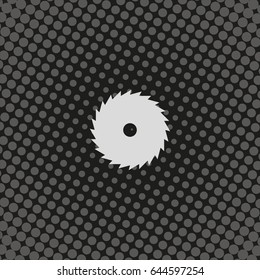 Circular saw blade icon. Saw wheel illustration.