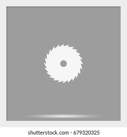 Circular saw blade icon. Saw wheel illustration.