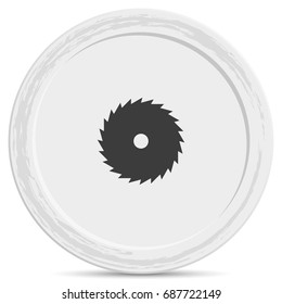 Circular saw blade icon. Saw wheel illustration.