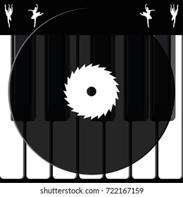 Circular saw blade icon. Saw wheel illustration.
