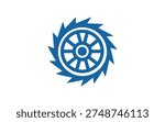Circular Saw Blade Industry Tool Logo Design