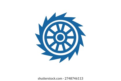 Circular Saw Blade Industry Tool Logo Design