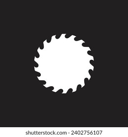 Circular saw blade isolated on black background
