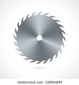 Circular saw blade. Isolated on white background. Vector illustration, eps 10.