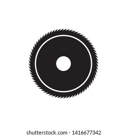 Circular saw blade linear icon. Wheel blade vector illustration - vector