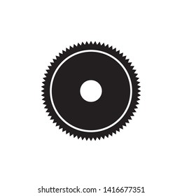Circular saw blade linear icon. Wheel blade vector illustration - vector