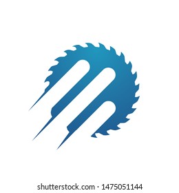 circular saw blade logo design template vector illustration