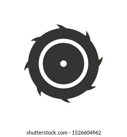 Circular saw blade. saw blade logo icon vector illustration design