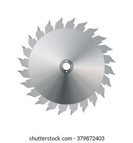 Circular saw blade on a white  background