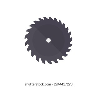 Circular saw blade, round saw blade logo design. Wood working, Symbol of saw mill vector design and illustration.
