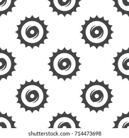 Circular saw blade seamless pattern. Vector illustration for backgrounds