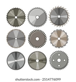 desenho animado conjunto de lâmina de serra circular. metal carboneto, velocidade de espessura, durabilidade de precisão sinal de lâmina de serra circular.