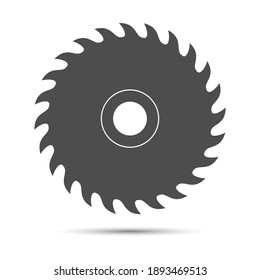 Circular saw blade. Simple vector illustration for websites, apps and theme design. Flat style.