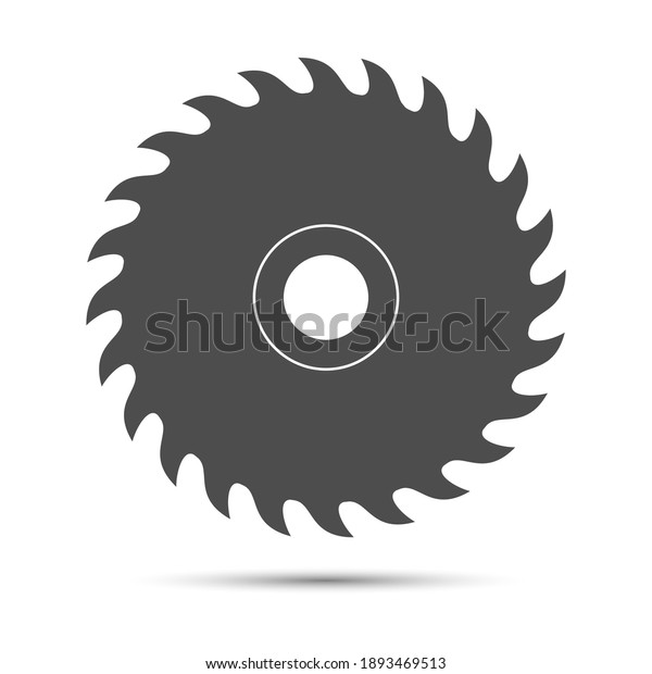 Circular saw blade. Simple vector\
illustration for websites, apps and theme design. Flat\
style.