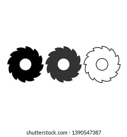 Circular saw blade three pieces white black gray