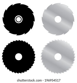 Circular saw blade. Vector.