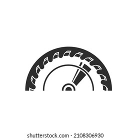 circular saw blade vector illustration design template