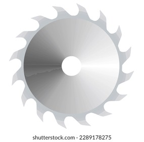 Hoja circular de sierra. ilustración vectorial