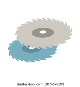 circular saw blade with vector image illustration