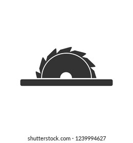 Circular saw blades. Icon Flat